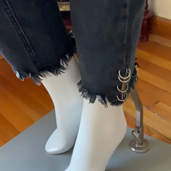 Love and legend black jeans with hoops - Picture 3 of 9